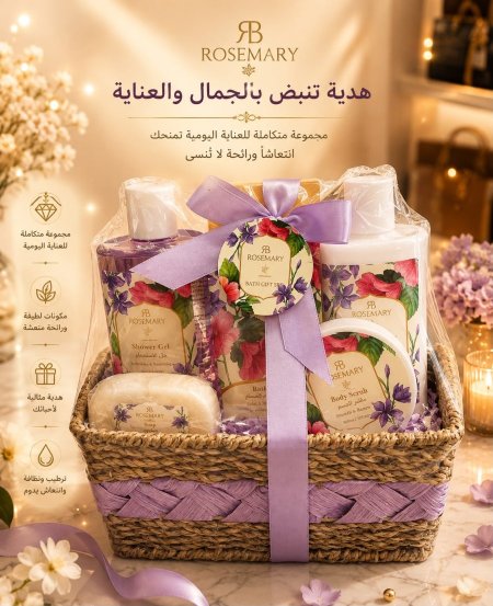 مجموعة العناية بالجسم على شكل هدية