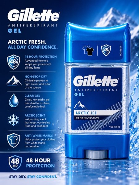 Gillette antiperspirant gel