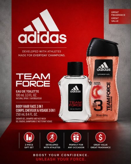 Adidas perfume + shower gel set