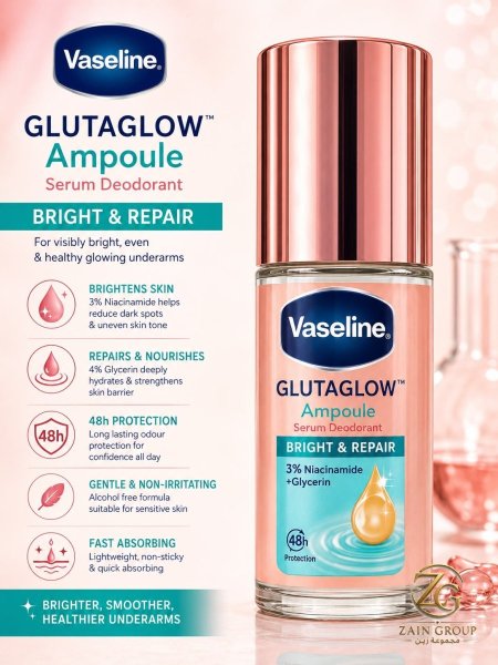 Vaseline glutaglow ampoule serum deodorant roll on