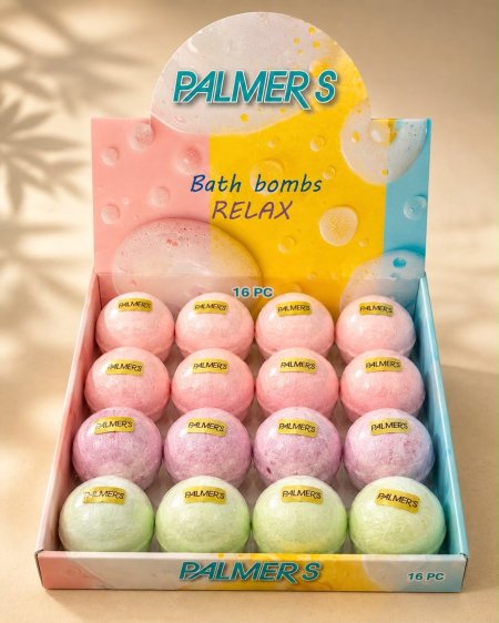 Bath bombs relax palmers