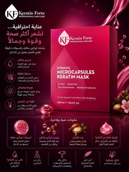 Micricapsule keratine hair mask
