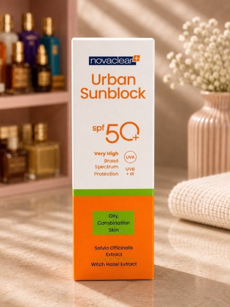 Novaclear Urban sunblock for oily skin نوفاكلير واقي الشمس للبشرة الدهنية والمختلطة