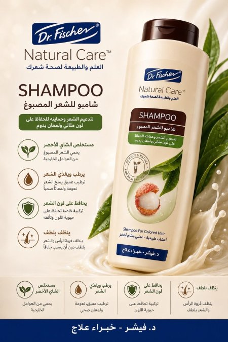 Dr. Fischer hair shampoo شامبو دكتور فيشر للشعر المصبوغ