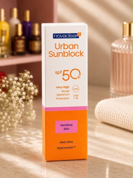 Novaclear urban sunblock for sensitive skin واقي الشمس من نوفاكلير للبشرة الحساسة