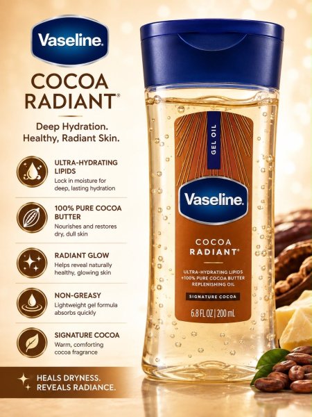 Vaseline Cocoa radiance body oil