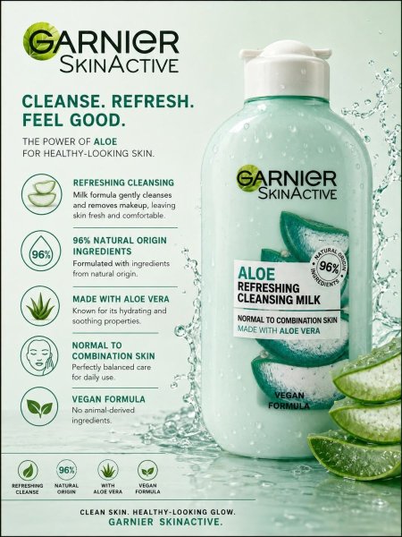 جارنير ميلك لازالة المكياج garnier refreshing cleansing milk