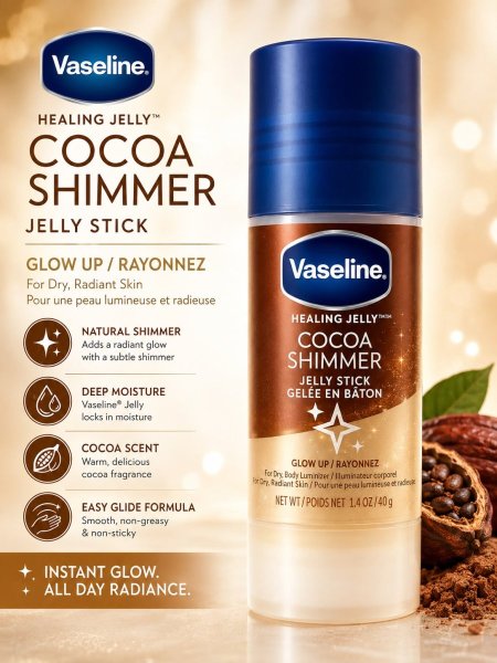 Vaseline cocoa shimmer jelly stick