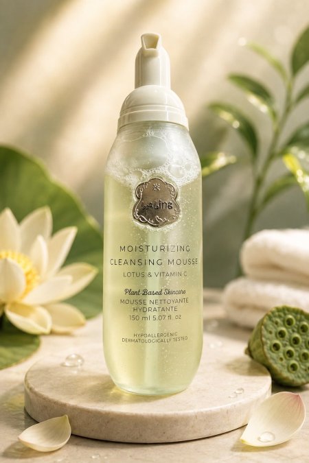 Moisturizing cleansing mousse -غسول رغوي للوجه من لالين