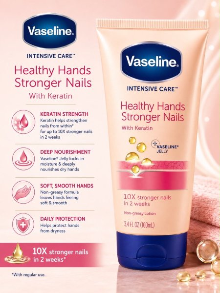 Vaseline healthy hands &strong nails 100ml