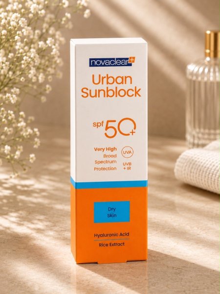 Novaclear urban sunblock for dry skin واقي الشمس من نوفاكلير للبشرة الحساسة
