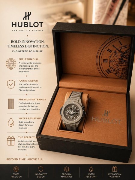 Hublot watch for men ساعة رجالي مميزة من هابلوت